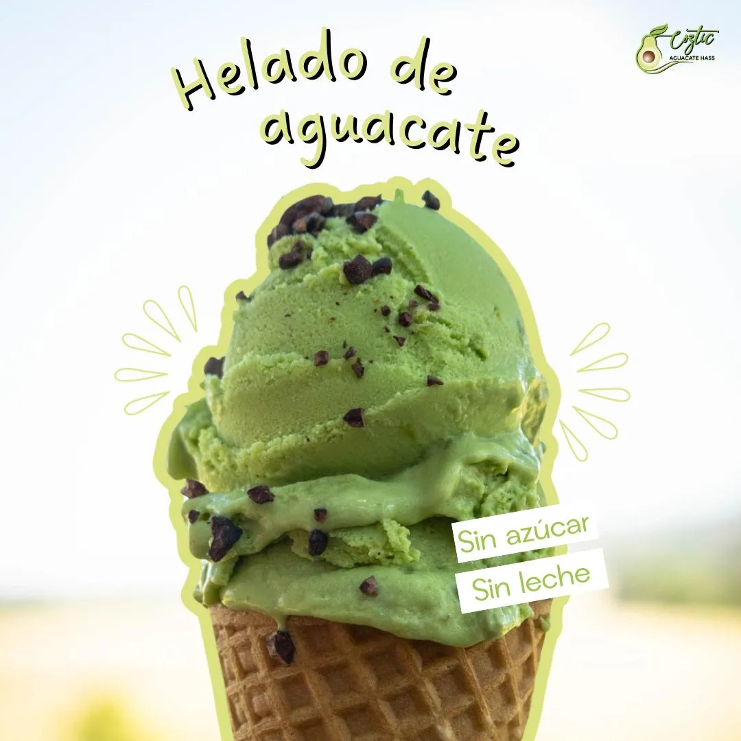 HELADO DE AGUACATE VEGANO