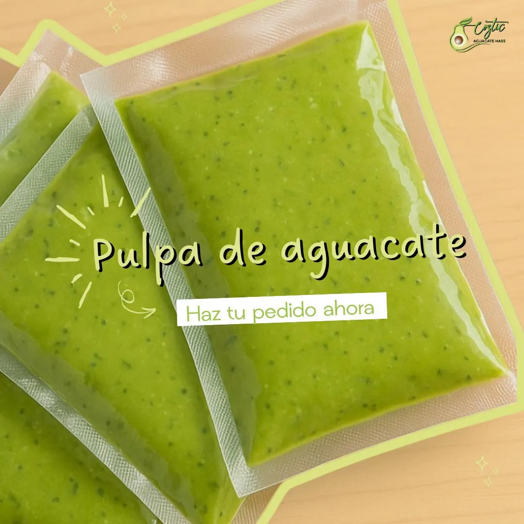 PULPA DE AGUACATE HASS ENVASADA AL ALTO VACIO